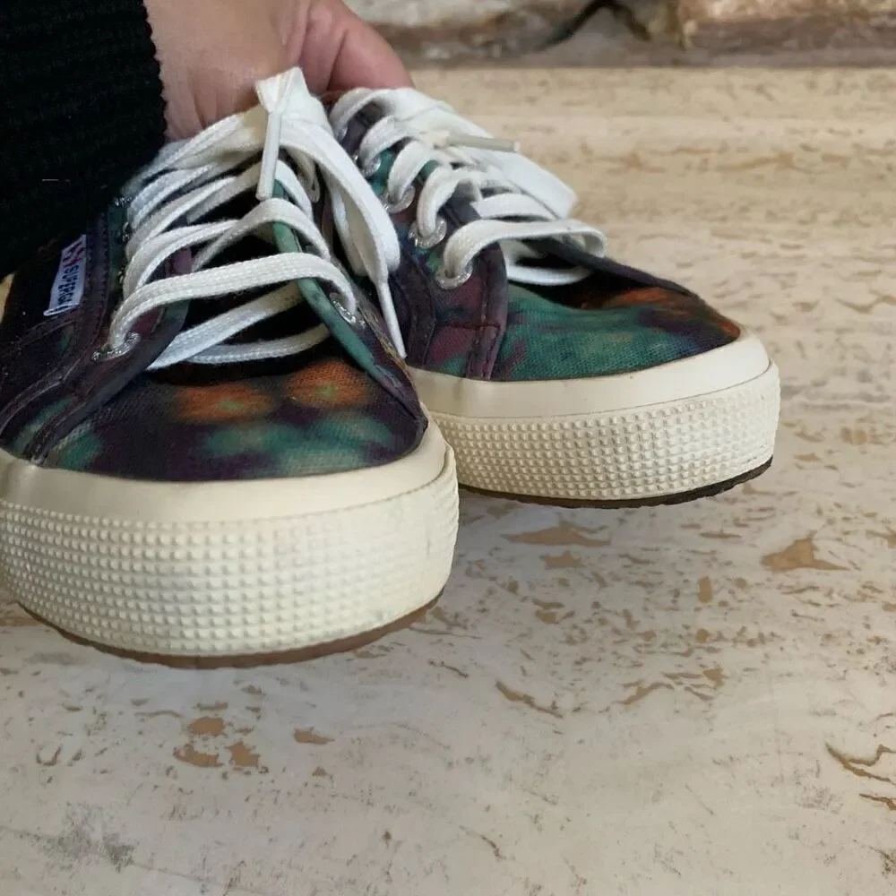 Womens Superga tie dye cotu 2750 canvas sneakers size 6.5 (37)